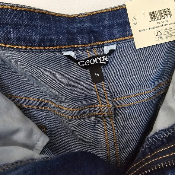 George High Waist Denim Shorts Size 16 - Picture 8 of 8